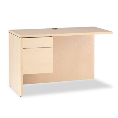 10500 Series L Workstation Return, 3/4 Height Left Ped, 48w x 24d x 29.5h, Natural Maple