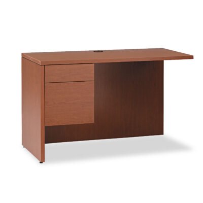 10500 Series L Workstation Return, 3/4 Height Left Ped, 48w x 24d x 29.5h, Bourbon Cherry