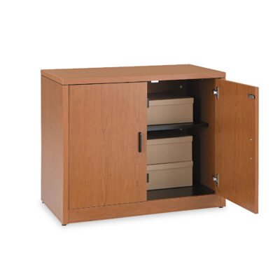 10500 Series Storage Cabinet w/Doors, 36w x 20d x 29.5h, Bourbon Cherry