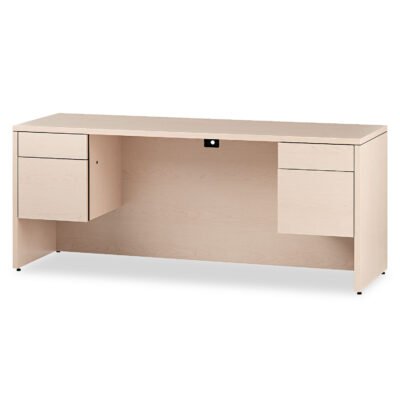 10500 Series Kneespace Credenza w/3/4-Height Pedestals, 72w x 24d x 29.5h, Natural Maple