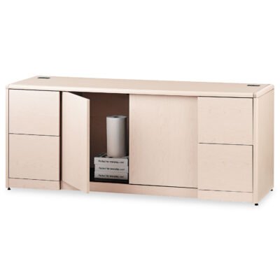 10700 Series Credenza w/Doors, 72w x 24d x 29.5h, Natural Maple