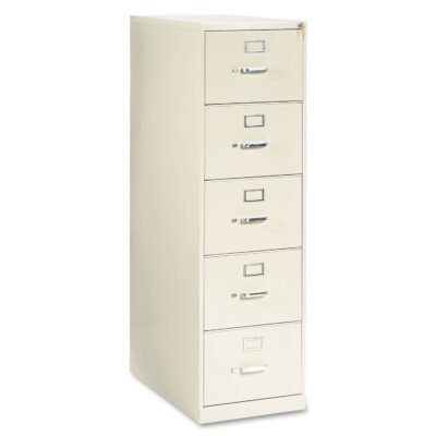 210 Series Vertical File, 5 Legal-Size File Drawers, Putty, 18.25″ x 28.5″ x 60″