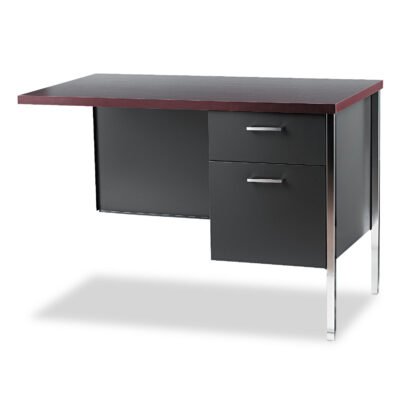 34000 Series “L” Workstation Return, Right, 42w x 24d x 29.5h, Mahogany/Charcoal