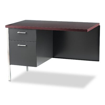 34000 Series “L” Workstation Return, Left, 42w x 24d x 29.5h, Mahogany/Charcoal