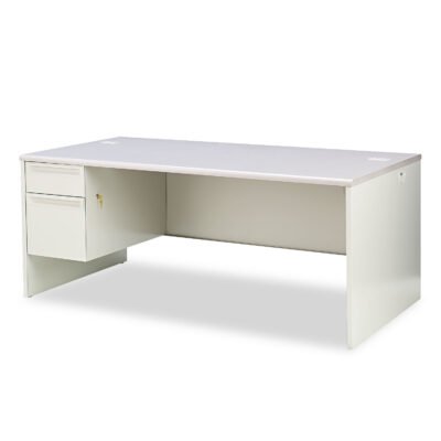 38000 Series Left Pedestal Desk, 72″ x 36″ x 29.5″, Light Gray