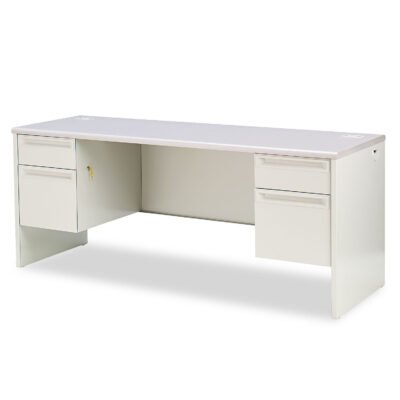 38000 Series Kneespace Credenza, 72w x 24d x 29.5h, Gray Patterned