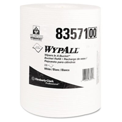 X70 Wipers in a Bucket Refills, No Bucket, 13 x 10, White, 220/Rolls, 3 Rolls/Carton