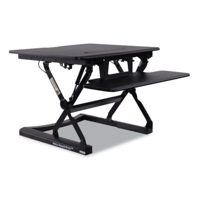 AdaptivErgo Two-Tier Sit-Stand Lifting Workstation, 26.75″ x 31″ x 5.88″ to 19.63″, Black