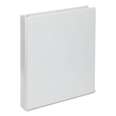 Deluxe Round Ring View Binder, 3 Rings, 1″ Capacity, 11 x 8.5, White