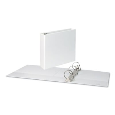 Slant D-Ring View Binder, 3 Rings, 3″ Capacity, 11 x 8.5, White