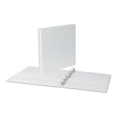 Slant D-Ring View Binder, 3 Rings, 1″ Capacity, 11 x 8.5, White
