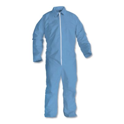 A65 Zipper Front Flame Resistant Coveralls, X-Large, Blue, 25/Carton