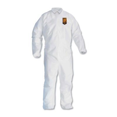 A30 Elastic-Back and Cuff Coveralls, 2X-Large, White, 25/Carton