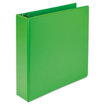 Earth’s Choice Plant-Based Durable Fashion View Binder, 3 Rings, 2″ Capacity, 11 x 8.5, Lime, 2/Pack
