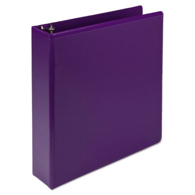 Earth’s Choice Plant-Based Durable Fashion View Binder, 3 Rings, 2″ Capacity, 11 x 8.5, Purple, 2/Pack