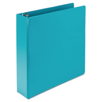 Earth’s Choice Plant-Based Durable Fashion View Binder, 3 Rings, 2″ Capacity, 11 x 8.5, Turquoise, 2/Pack