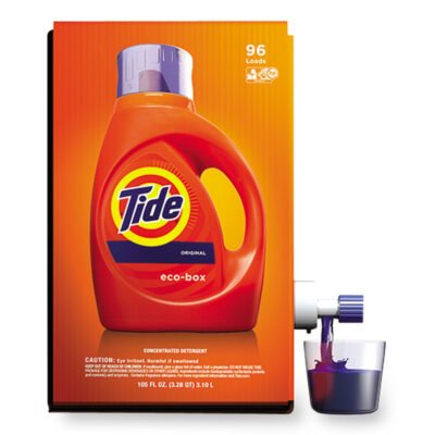 Eco-Box HE Liquid Laundry Detergent, Tide Original Scent, 105 oz Bag-In-A-Box
