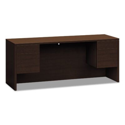 10500 Series Kneespace Credenza w/3/4-Height Pedestals, 72w x 24d x 29.5h, Shaker Cherry