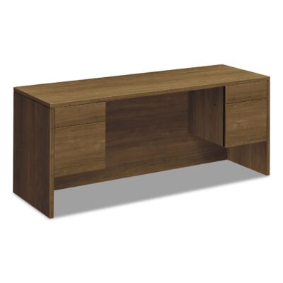 10500 Series Kneespace Credenza With 3/4-Height Pedestals, 72w x 24d x 29.5h, Pinnacle