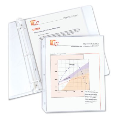 Standard Weight Polypropylene Sheet Protectors, Non-Glare, 2″, 11 x 8.5, 100/Box