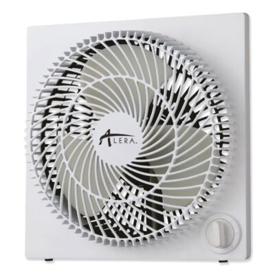 9″ 3-Speed Desktop Box Fan, Plastic, White
