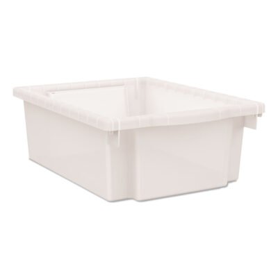 Flagship Storage Bins, 3 Sections, 12.75″ x 16″ x 6″, Translucent White