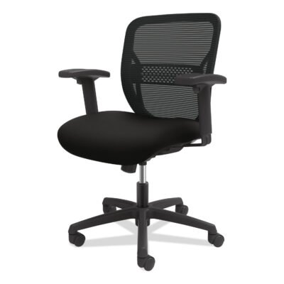 Gateway Mid-Back Task Chair, Supports Up to 250 lb, 17″ to 22″ Seat Height, Black