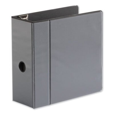 Deluxe Easy-to-Open D-Ring View Binder, 3 Rings, 5″ Capacity, 11 x 8.5, Black