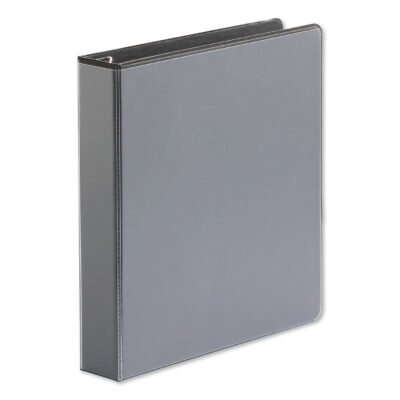 Deluxe Easy-to-Open D-Ring View Binder, 3 Rings, 1.5″ Capacity, 11 x 8.5, Black
