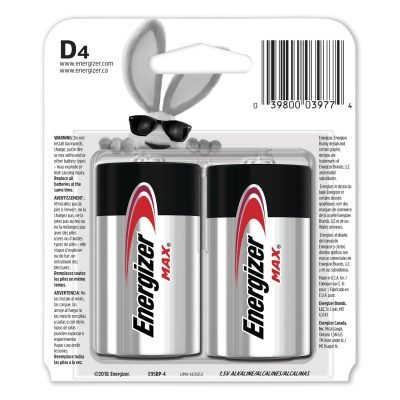MAX Alkaline D Batteries, 1.5 V, 4/Pack