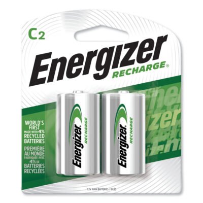 NiMH Rechargeable C Batteries, 1.2 V, 2/Pack