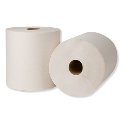 Hardwound Roll Towels, 1-Ply, 7.88″ x 800 ft, Natural White, 6 Rolls/Carton