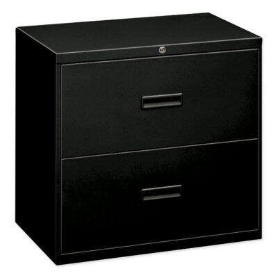 400 Series Lateral File, 2 Legal/Letter-Size File Drawers, Black, 30″ x 18″ x 28″