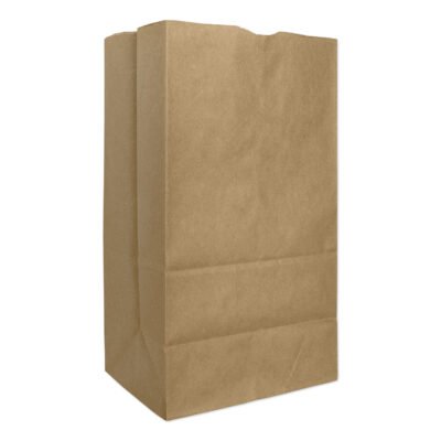 Grocery Paper Bags, 57 lb Capacity, #25, 8.25″ x 6.13″ x 15.88″, Kraft, 500 Bags