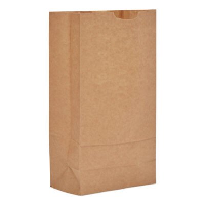 Grocery Paper Bags, 35 lb Capacity, #10, 6.31″ x 4.19″ x 13.38″, Kraft, 500 Bags