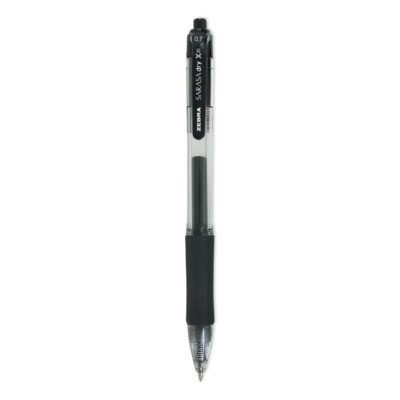 Sarasa Dry Gel X20 Gel Pen, Retractable, Medium 0.7 mm, Black Ink, Smoke Barrel, 36/Pack