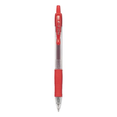 G2 Premium Gel Pen, Retractable, Extra-Fine 0.5 mm, Red Ink, Smoke Barrel, Dozen