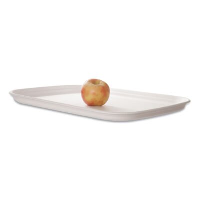 Regalia Renewable Sugarcane Tray, 13 x 17 x 1.3, White, 100/Carton