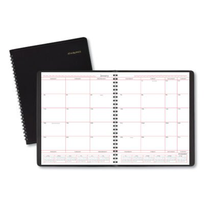 Monthly Planner in Business Week Format, 10 x 8, Black Cover, 12-Month (Jan to Dec): 2023