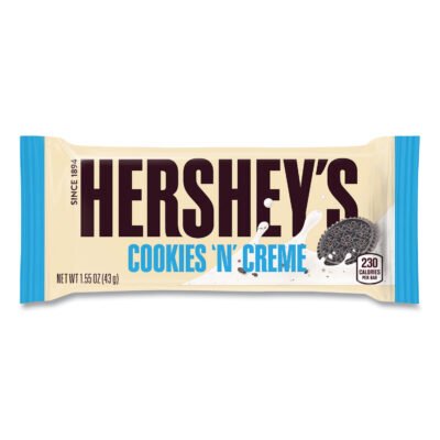 Cookies ‘n’ Creme Candy Bar, 1.55 oz Bar, 36 Bars/Carton, Ships in 1-3 Business Days