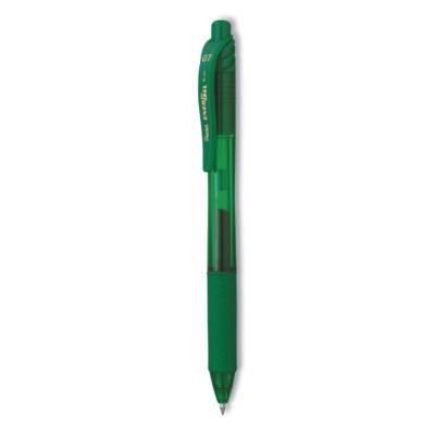 EnerGel-X Gel Pen, Retractable, Medium 0.7 mm, Green Ink, Green Barrel, Dozen