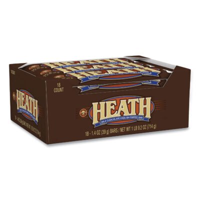 Milk Chocolate English Toffee Candy Bar, 1.4 oz Bar, 18 Bars/Box, Ships in 1-3 Business Days