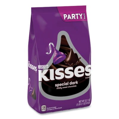 KISSES Special Dark Chocolate Candy, Party Pack, 32.1 oz Bag, Ships in 1-3 Business Days