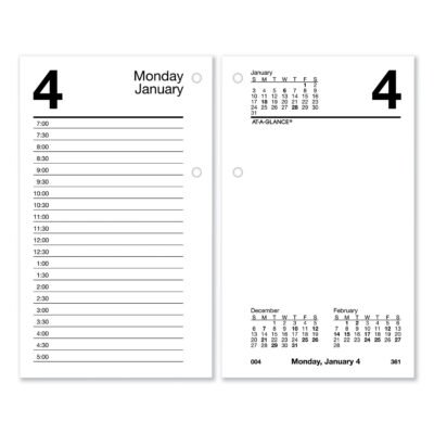Desk Calendar Recycled Refill, 3.5 x 6, White Sheets, 2023