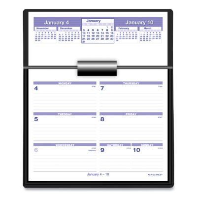 Flip-A-Week Desk Calendar and Base, 7 x 5.5, White Sheets, 2023