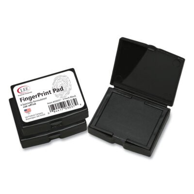 Inkless Fingerprint Pad, 2.25″ x 1.75″, Black, 3/Pack