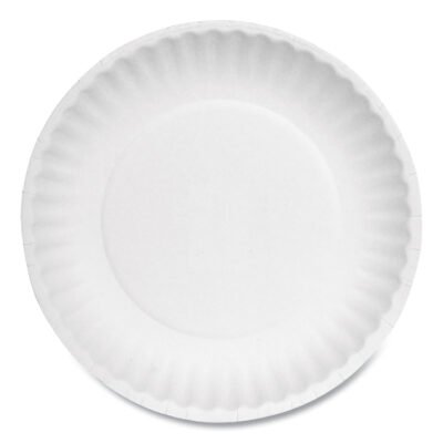 Paper Plates, 6″ dia, White, 1,000/Carton