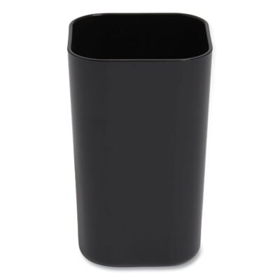 Plastic Pencil Cup, 2.61 x 2.61 x 4.3, Black