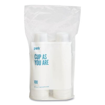 Plastic Cold Cups, 7 oz, Clear, 100/Pack