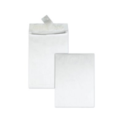 Lightweight 14 lb Tyvek Open End 1.5″ Expansion Mailers, #13 1/2, Square Flap, Redi-Strip Closure, 10 x 13, White, 25/Box